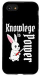 iPhone SE (2020) / 7 / 8 Knowledge Is Power Cute Kawaii Cartoon Bunny Rabbit Knife Case