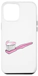 iPhone 14 Pro Max Pink Toothbrush and Toothpaste Case