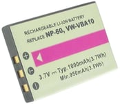 Batteri till CGA-S301A1 för Olympus, 3.6V (3.7V), 1050 mAh