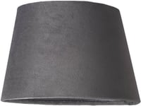 Sammet Lampskärm Oval 20,5cm Mörkgrå