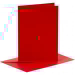 Creative Cardmaking Kort och kuvert - A6 Röd 6 set