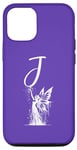 Coque pour iPhone 14 Pro Purple Magical Fairy Lettre J Illustration Fantasy Lover