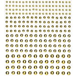 Rhinestone stickers guldmetallic – 496 guldiga pärlstickers. Ø3, 4, 5, 6 mm