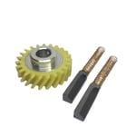 Kitchenaid Artisan Mixer Worm Gear & A Pair of Replacement Carbon Motor Brushes.