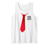 Home Office Outfit Tie Working From Home Homeschooling Tank Top