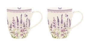 Lavendel - 2-pack muggar i presentkartong