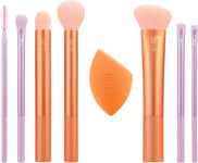 Real Techniques Level up Brush and Sponge Kit, Makeup Brushes for Eyeshadow, Fou