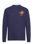 Lunar New Year Dragon Jersey T-Shirt Tops T-shirts Long-sleeved Navy Polo Ralph Lauren