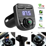 Bluetooth Wireless Handsfree Car FM Transmitter MP3 Player 2 USB Charger Kit UK