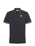 Heritage Piped Polo With Over D Logo Sport Polos Short-sleeved Black Original Penguin Golf