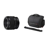 Sony SEL50F18F E Mount Full Frame 50 mm F1.8 Prime Lens + Alpha LCS-SC8 DSLR System Case - Black