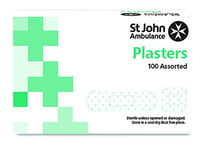 St John Ambulance Fabric Plasters Assorted - Pack of 100 Plasters