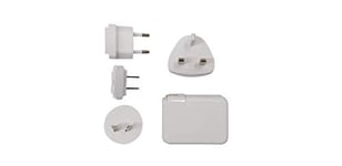 Juice Travel Universal USB Charger with 4 Multi Country Adapters, 4.8A - White