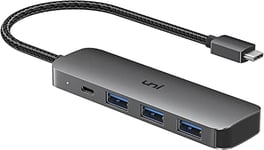 uni Hub USB C, 4in1 Adaptateur USB C avec 3 Ports USB 3.0, 100W USB-C PD (Compatible Thunderbolt 3), pour MacBook Pro/Air, iPad Pro/Air, Surface Go, XPS, Pixelbook etc.