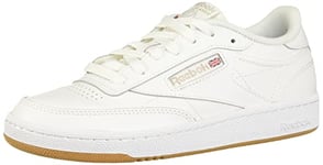 Reebok Women's Club C 85 Sneaker, White Light Grey Gum, 8 UK Child