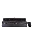 V7 CKU300DE - keyboard and mouse set - German - black - Tastatur & Mus set - Tysk - Svart