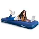 Single Inflatable Flocked Air Beds Camping Mattress Airbed Blow Up Bed