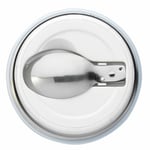 Pioneer 380ml White Stainless Steel Food Flask & Spoon Vacuum Seal Unbreakable