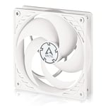ARCTIC P12 PWM PST - Ventilateur PC, 120 mm, Ventilateur Boitier Silencieux, Refroidisseur pour Unité Centrale, Pression Statique Élevée, 200-1800 rpm (0 rpm <5%) - Blanc