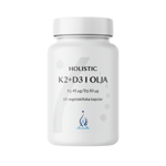 Holistic K2+D3-vitamin i olivolja 60 kapslar