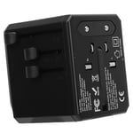(Black)Universal Travel Adapter AC100V-240V Portable AC Power Plug Adapter For