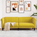 3-personers sofa velour gul