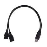 SovelyBoFan USB 2.0 A Male To 2 Dual USB Female Jack Y Splitter Hub Power Cord Cable
