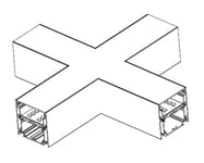 X-stykke for aluminiumsprofil 45S