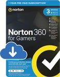 Norton 360 for Gamers Antivirus 2024 3 Device  1 Year  Same Day Email Delivery