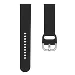 Klokkereim silikon Sort 20 mm Samsung Galaxy Watch 5 40mm 44mm/Watch 4 40mm 44mm/Watch 4 Classic 42mm 46mm, Garmin Vivoactive 3/ Vivomove/HR, Forerunner 645/ 245, Huawei Watch GT 4