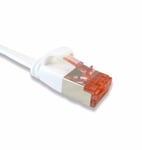 20M FLAT White CAT6 Network Cable Ethernet Cable RJ45 Plugs - Full Copper