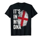 ITS IN MY DNA England Flag English Roots Pride Genetic T-Shirt