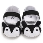 Baby Stripe Cartoon Loafers Princess Shoes Prewalker Black 0-6m