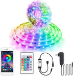 OUTAD LED Lights for Bedroom Bluetooth 5M, Smart LED Strip Lights Sync to Music Color Changing Lights 5050 RGB with APP Control, Remote for Home, TV, Bar and Party Decoration (5m)