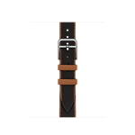 Apple Watch Hermès – Twill Jump Attelage Simple Tour i Noir/Gold, 42 mm