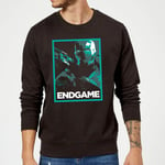 Avengers Endgame War Machine Poster Sweatshirt - Black - XXL - Black