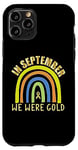 Coque pour iPhone 11 Pro En septembre, nous portons un ruban doré de sensibilisation au cancer chez les enfants