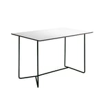 Grythyttan Stålmöbler - Hight Tech bord 110cm vit laminat svart stativ - Matbord utomhus - Nils Strinning - Trä