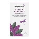 Dragonfly Tea Classic Earl Grey, Organic Black Tea, 20 Teabags (Pack of 4, 80 Teabags)