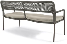 Cailin, Udendørs 2-personers sofa, Metal by Kave Home (H: 74 cm. x B: 150 cm. x L: 66 cm., Grøn)