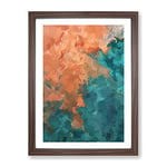 Just By Chance Abstract Framed Print for Living Room Bedroom Home Office Décor, Wall Art Picture Ready to Hang, Walnut A3 Frame (34 x 46 cm)
