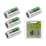 Eunicell Cr123a 4-pack Lithium Batteri Cr 123a 3v Lr123