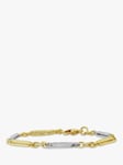 Milton & Humble Jewellery Second Hand Sheldon Bloomfield Ltd 9ct White & Yellow Gold Link Bracelet, Dated Birmingham 1994