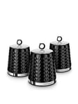 Morphy Richards Dimensions Set Of Three Storage Canisters &Ndash; Black