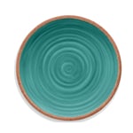 Rustic Swirl Turquoise Melamine Dinner Plate Set (1)