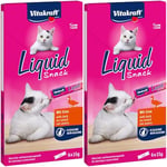 Vitakraft Liquid Snack Friandises Chat Au Canard, 6 x 15g (Lot de 2)