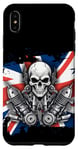 Coque pour iPhone XS Max Crâne de moto patriotique britannique