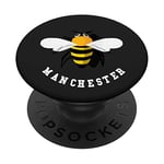 Cool Worker Bee English City Manchester England Holder PopSockets Swappable PopGrip