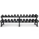 Future 2.5 - 30kg Premium Rubber Dumbbell Set & Horizontal Rack (Gym Equipment)