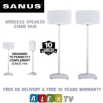 Pair of SANUS WSS52 White Wireless Speaker Stands For Sonos Five and PLAY:5